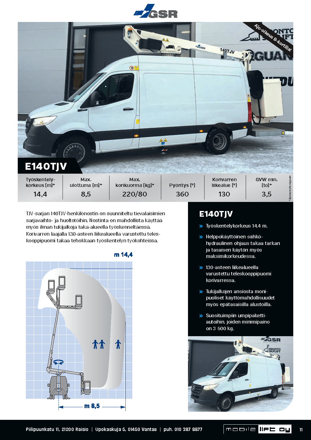 Mobile Lift Oy - E140TJV